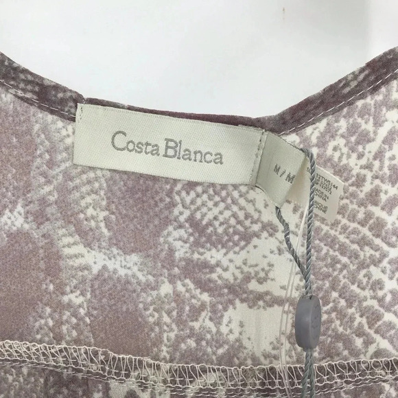 Costa Blanca Women’s One Pocket Reptile Print Sheer Tank Summer Beach NWT Size M - Picture 4 of 9